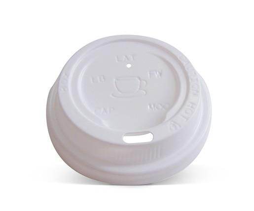 C/A WHITE LID FOR 8 & 12 & 16OZ 10X100
