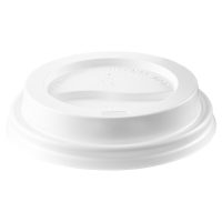 COFFEE CUP LID - WHITE - 90MM -20SLV X 50PC