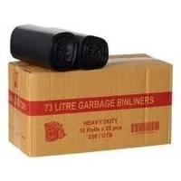 HEAVY DUTY T/P GARBAGE BAG 73-77LT 5X50