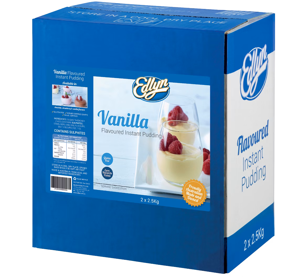 EDLYN INST PUDDING VANILLA GF 2X2.5KG