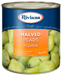 RIVIANA PEAR HALVES 3X3KG