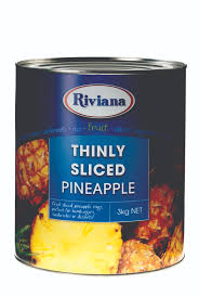 RIVIANA THINLY SLICED PINEAPPLE 3X3KG