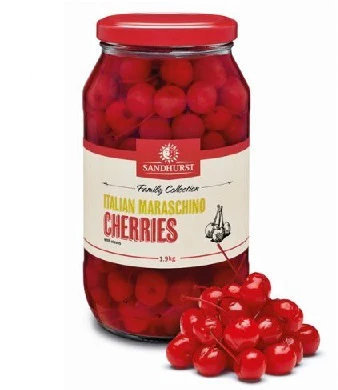 S/H MARASCHINO CHERRIES W/STEM 6X1.8KG