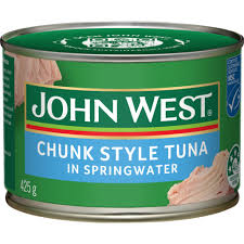 JOHN WEST TUNA IN SPRING WATER 12X425G