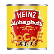 HEINZ SPAGHETTI ALPHABET 12X220G