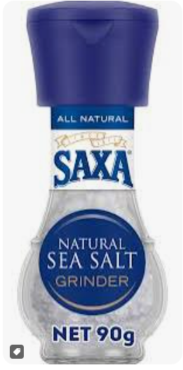 SAXA NATURAL SEA SALT GRINDER 6X90G