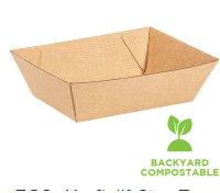 ECO+ KRAFT TRAY XS 130X91X50ML - 12SLV X 50PC