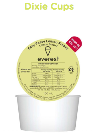 EVEREST DIXIE EASY PEASY LEMON FREEZY ( NO SPOON) 24X100ML